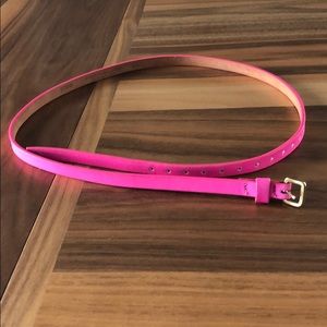 J. Crew Neon Pink Skinny Belt